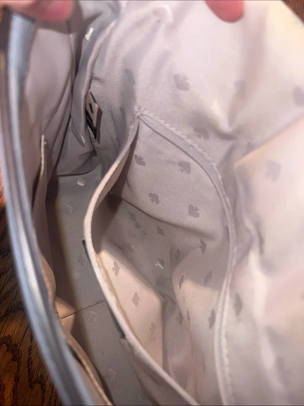 kate spade Pebbled Leather Shoulder Bag in Light Gray